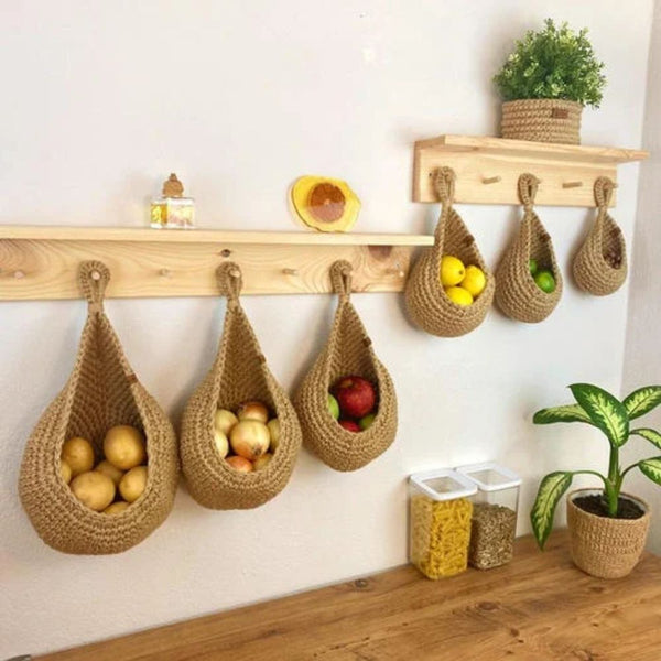 Wall Hanging Natural Baskets (6 pcs) - Image 3