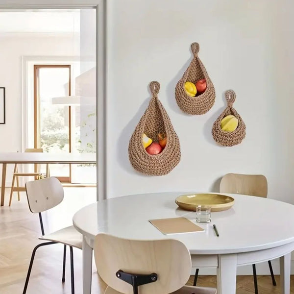 Wall Hanging Natural Baskets (6 pcs) - Image 4