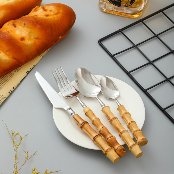 Natural Bamboo Flatware Set - Image 2