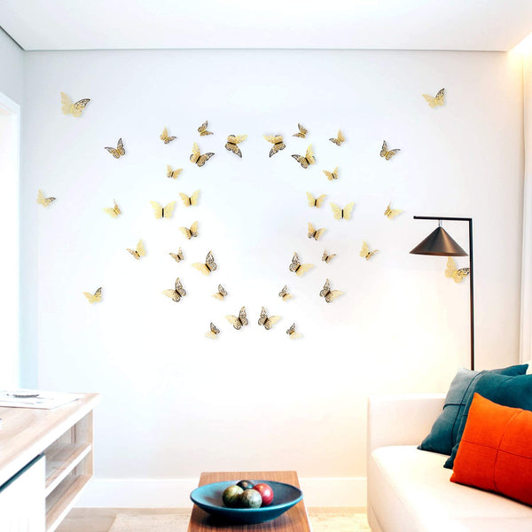Hollow Butterfly Wall Decor (12 Pieces) - Image 2