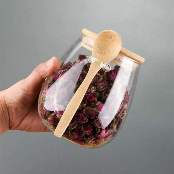 Wooden Bamboo Jar - Image 2