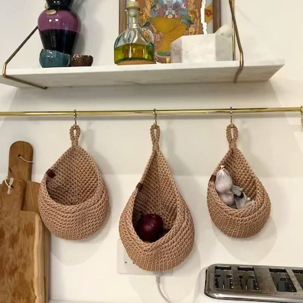 Wall Hanging Natural Baskets (6 pcs) - Image 5