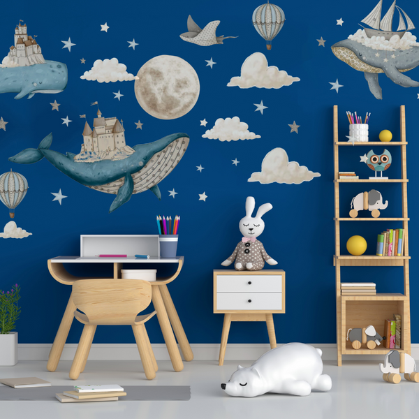 Flying Whale Wall Decal - Image 3