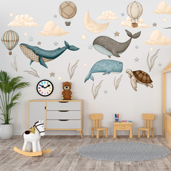 Flying Whale Wall Decal - Image 5