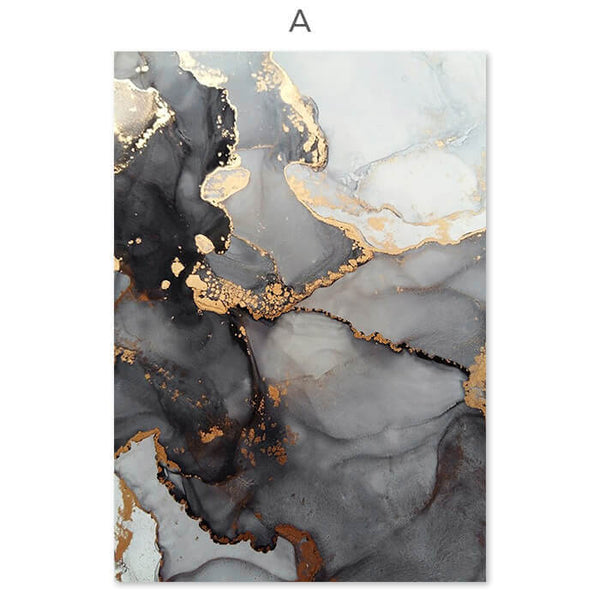 Golden Marble Canvas Paintings (3 Pack) - Image 2