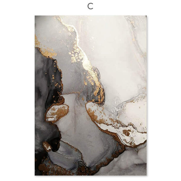 Golden Marble Canvas Paintings (3 Pack) - Image 4