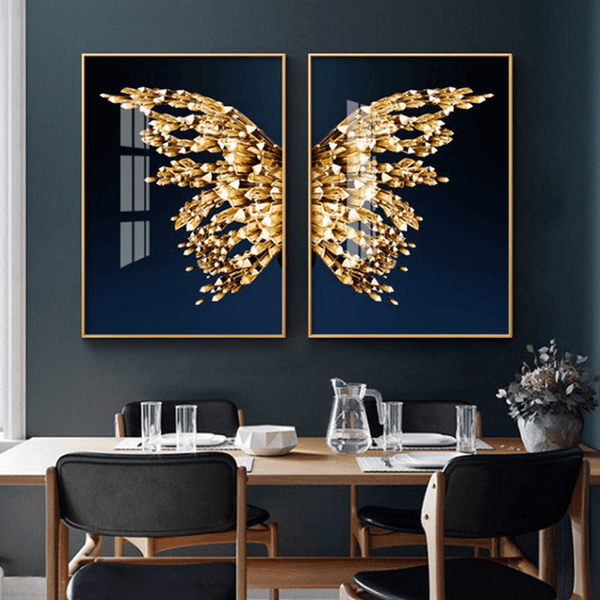 Crystal Butterfly Canvas Paintings (2 Pack) - Image 2