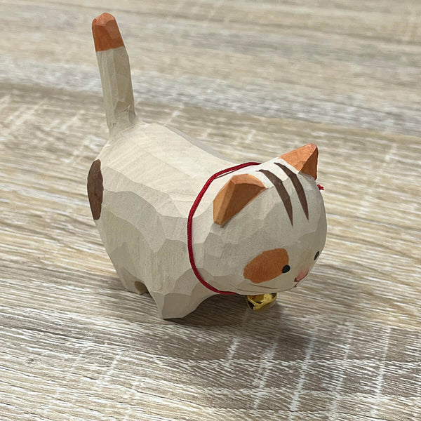 Hand-Carved Cat Figurines - Image 3