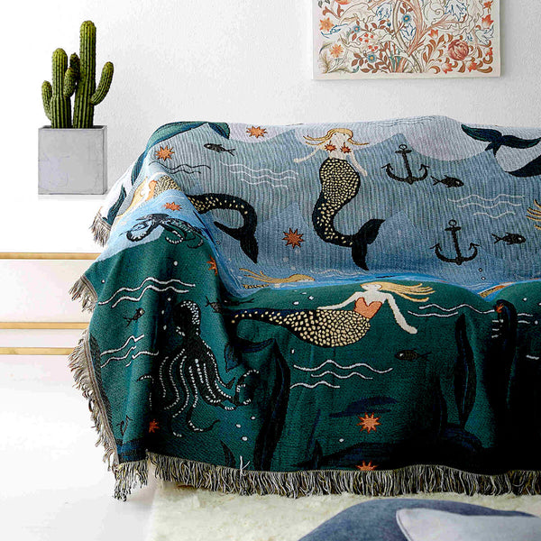 Underwater Mermaid Throw Blanket - Image 2
