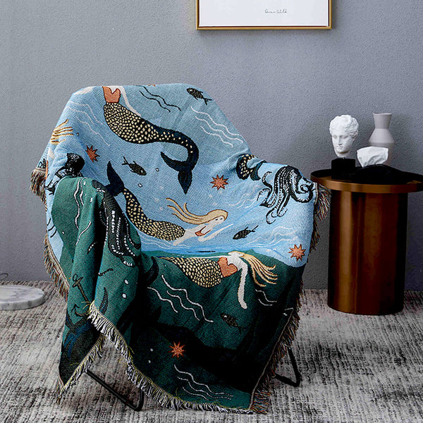 Underwater Mermaid Throw Blanket - Image 3